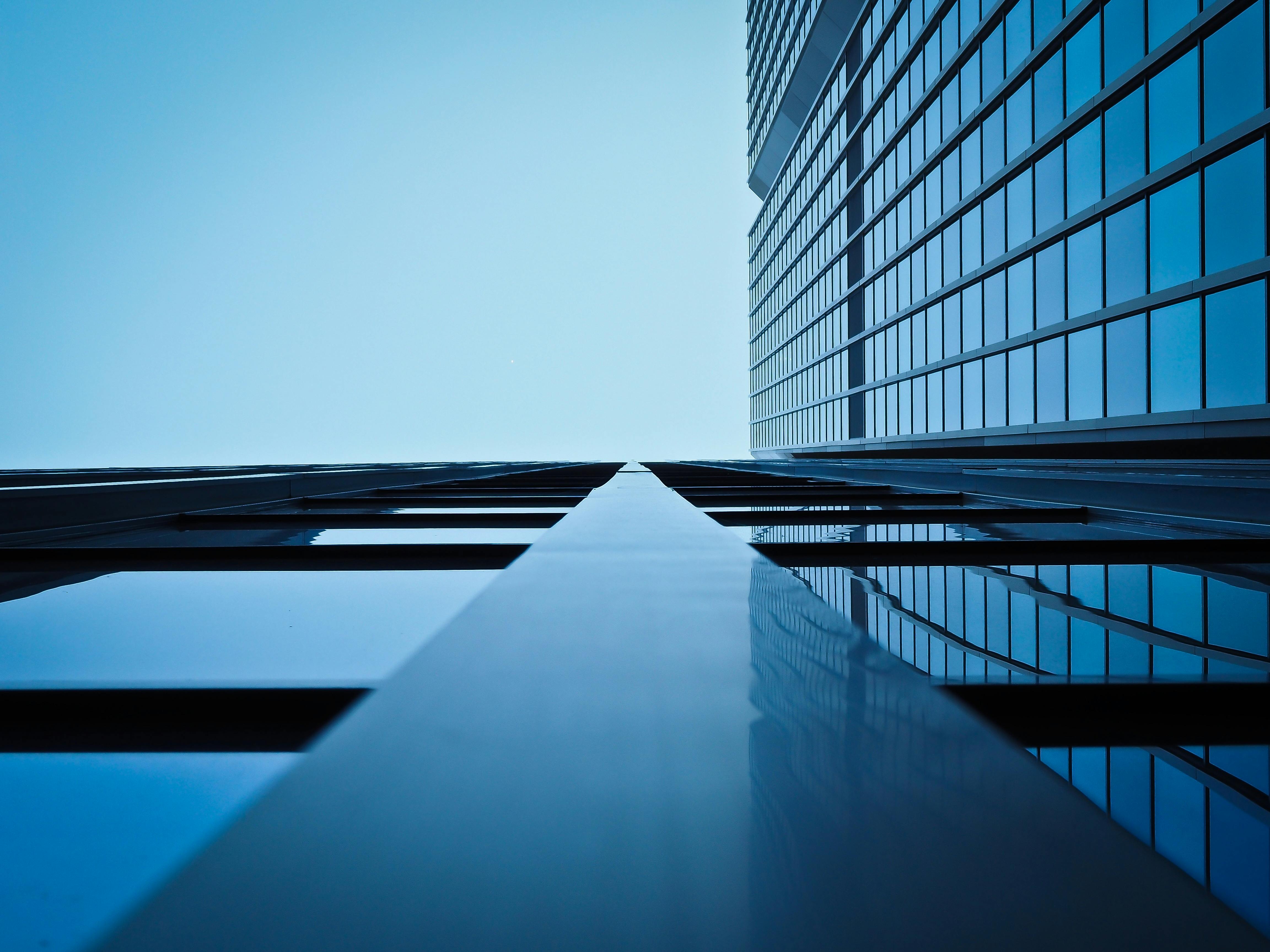 Modern glass commercial building