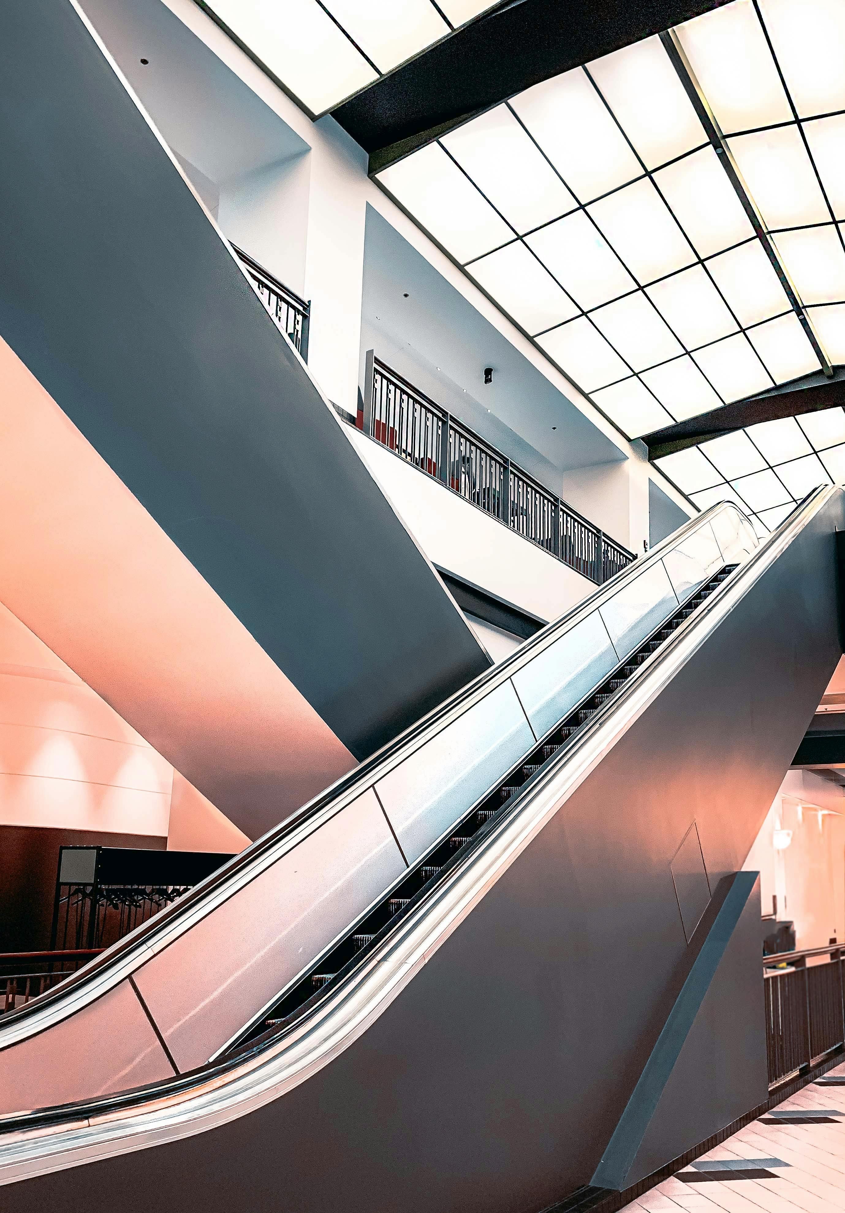 Multi-level commercial building interior
